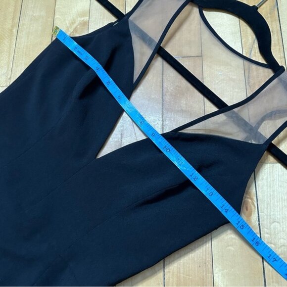 Dress The Population Black Sheer Nude Panel Bodycon Dress - Picture 9 of 12